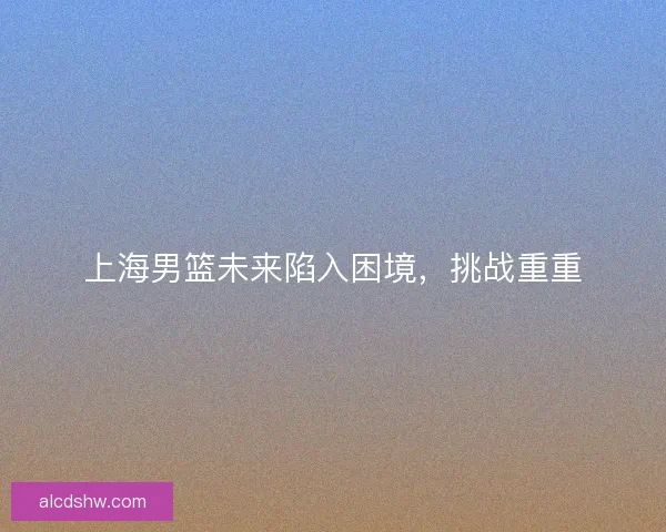上海男篮未来陷入困境，挑战重重
